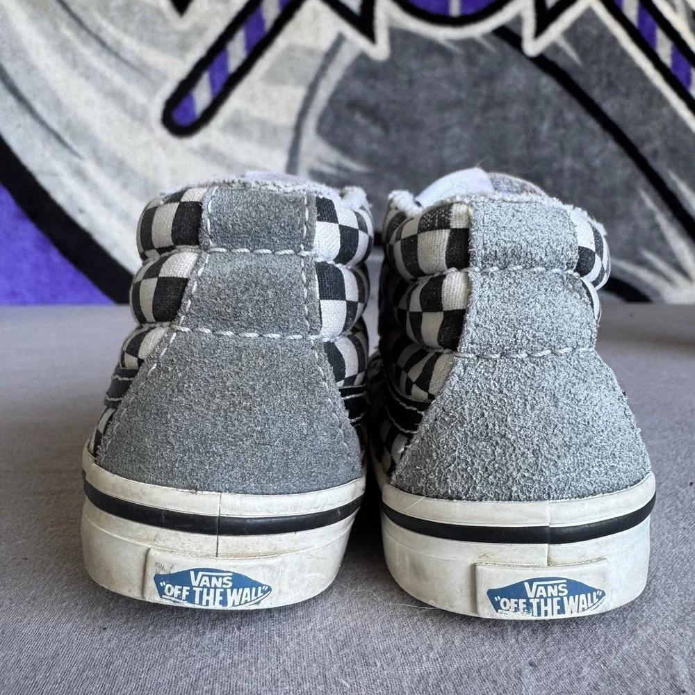 Size 8.5c - Toddler Vans SK8-Mid Reissue Shoes Checkered Kids Shoes